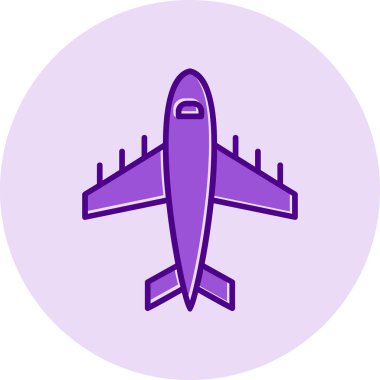 Uçak. Web simgesi basit illüstrasyon 