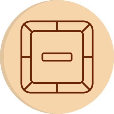 Eksi düğme simgesi, web sembolü, basit vektör illüstrasyonu