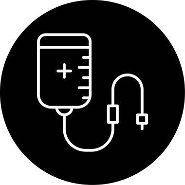 Kan Transfüzyon Ağı simgesi, vektör illüstrasyonu