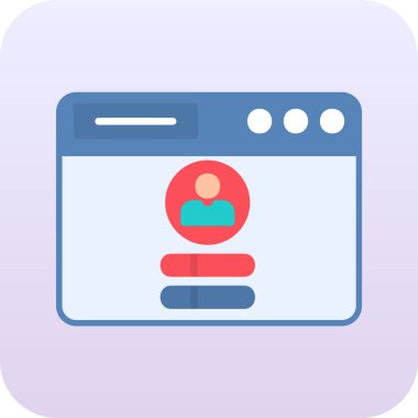 Günlük Kaydı Web simgesi, vektör illüstrasyonu