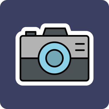 kamera simgesi vektör illüstrasyonu 