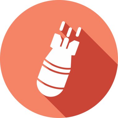 Hava bombası. Web simgesi basit illüstrasyon