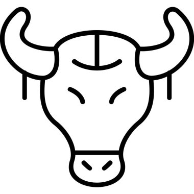 Boğa Kafatası ikon vektör çizimi
