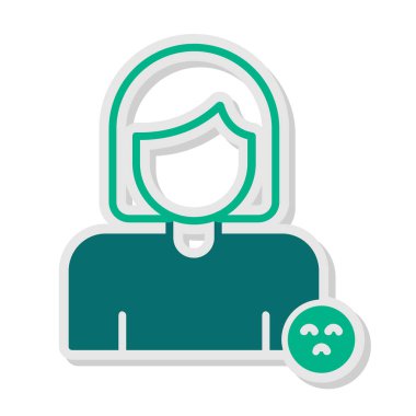 Kadın. Web simgesi basit tasarım 