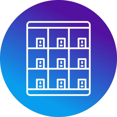 Dolap simgesi, vektör illüstrasyonu basit tasarım