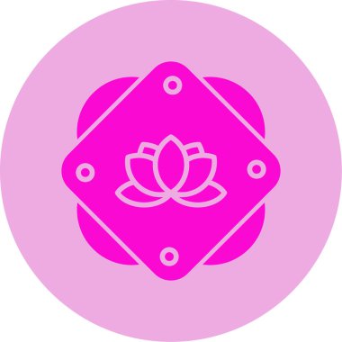 lotus. Web simgesi basit illüstrasyon