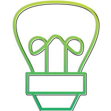  ampul simgesi, vektör illüstrasyonu basit tasarım