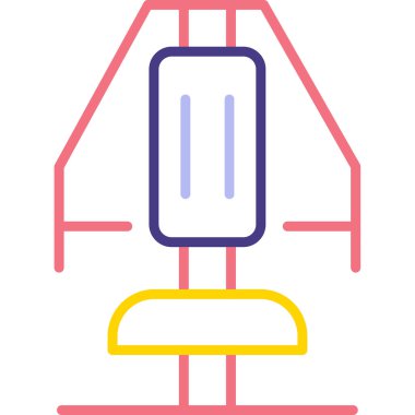 Chest Press makine simgesinin vektör illüstrasyonu