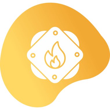 ateş Ağı simgesi basit illüstrasyon 