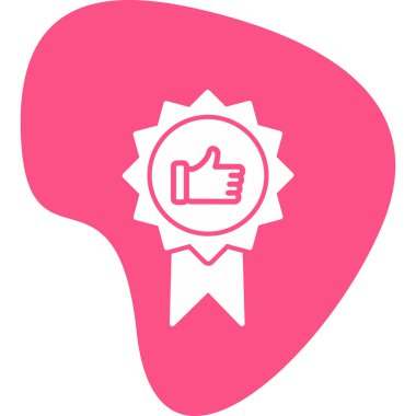 Başparmak Yukarı simgesi ve vektör illüstrasyonuyla En İyi Uygulama Rozeti  