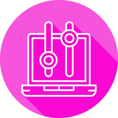 dizüstü bilgisayar simgesi, vektör illüstrasyonu basit tasarım