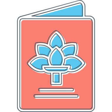 Tebrik kartı simgesi vektör illüstrasyonu