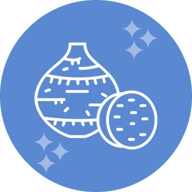 Taro kök simgesi, vektör illüstrasyonu basit tasarım