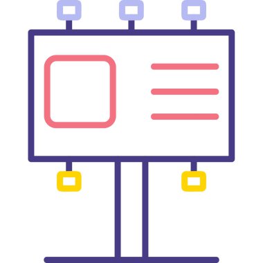 Billboard web simgesi, vektör çizim 