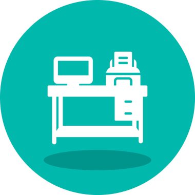 işyeri web simgesi vektör illüstrasyonu