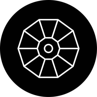 On iki yüzlü. Web simgesi basit illüstrasyon