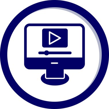 video oynatıcı simgesi, vektör illüstrasyonu 