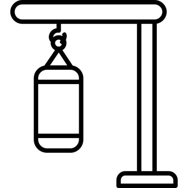 Boks çantası ikon vektör illüstrasyonu
