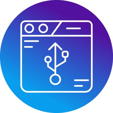 usb merkez simgesi, vektör illüstrasyonu basit tasarım