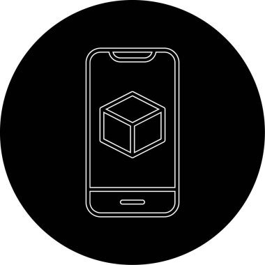 Görüntüde Artırılmış Gerçeklik simgesine sahip akıllı telefon 