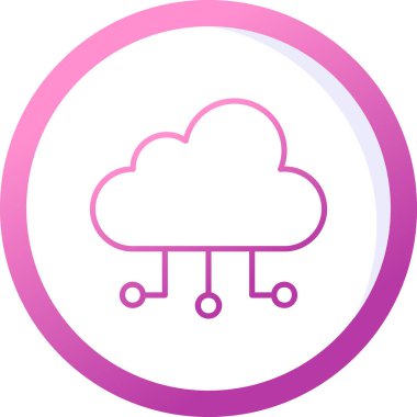 bulut hesaplama ağ simgesi, vektör illüstrasyonu 