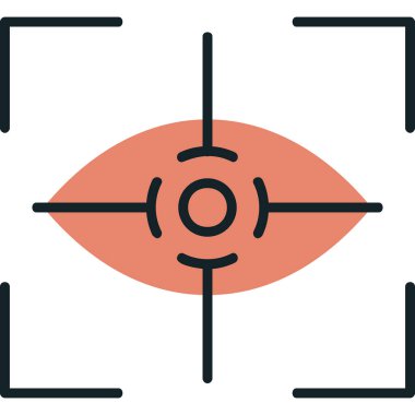 Göz. Web simgesi basit illüstrasyon