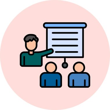 Sunum. Web simgesi basit illüstrasyon 