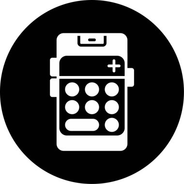 Hesap makinesi. Web simgesi basit illüstrasyon 