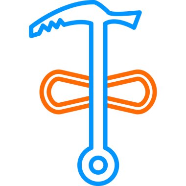 tırmanma baltası. Web simgesi basit illüstrasyon