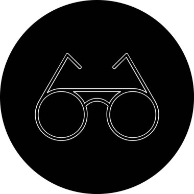 Gözlük. Web simgesi basit illüstrasyon