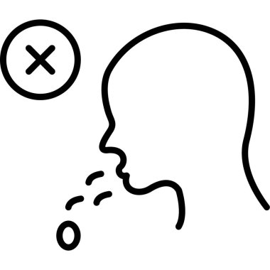 Tükürük Simgesi, Vektör İllüstrasyonu