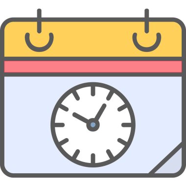 Zamanlama simgesi, vektör illüstrasyonu