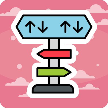 yönler web simgesi basit tasarım 