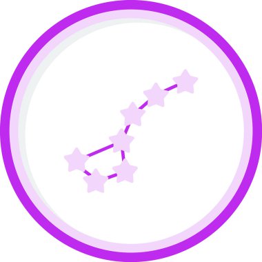 Yıldız simgesi, Takımyıldızı 'nın vektör illüstrasyonu                