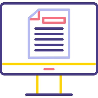 Çevrimiçi Test Ağı simgesi, vektör illüstrasyonu