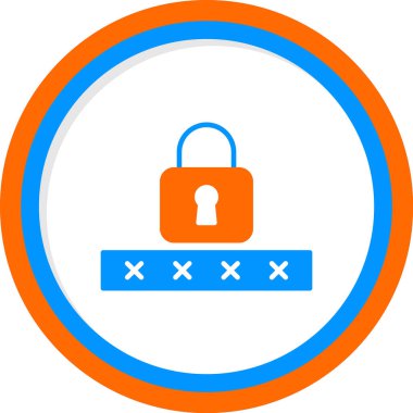 kilit düz simge vektör çizim