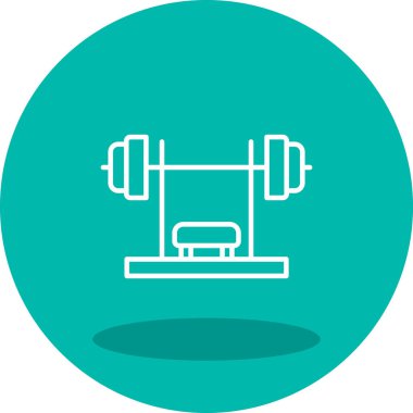 Bench Press simge vektör illüstrasyon tasarımı 
