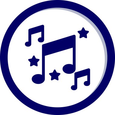 müzik notlar simgesini, vektör çizim