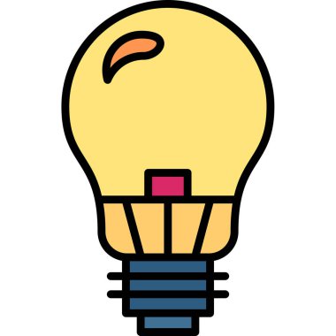 ampul simgesi, vektör illüstrasyonu 