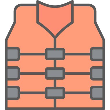 Can yeleği. Web simgesi basit illüstrasyon