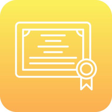 Sertifika. Web simgesi basit tasarım