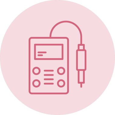 Biyoloji ph metre simgesi, vektör illüstrasyonu 