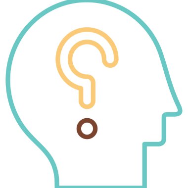 düşünce simgesi, modern vektör illüstrasyon tasarımı 