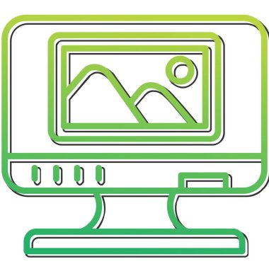 Resim web simgesi, vektör çizim 