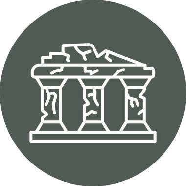 Harabeler. Web simgesi basit illüstrasyon