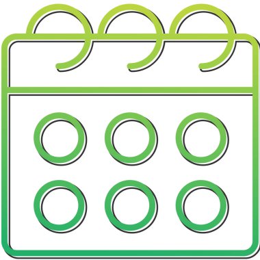 Takvim simgesi, vektör illüstrasyonu basit tasarım