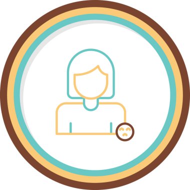 Kadın. Web simgesi basit tasarım 