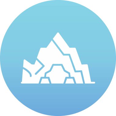 mağara ikonu vektör illüstrasyonu