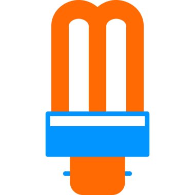 tübüler ampul aydınlatma simgesi, vektör illüstrasyonu 