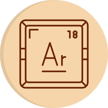 Argon web simgesi, vektör illüstrasyonu